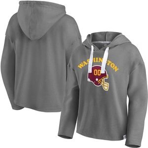 Washington Football Team Fanatics Branded Women's Cropped Raw Edge Hoodie